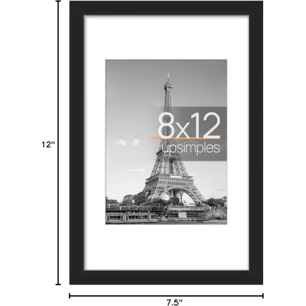 upsimples 8x10 Picture Frame Display Pictures 5x7 with Mat or 8x10 Without Mat Wall Hanging Photo Frame Red 1 PackBlack