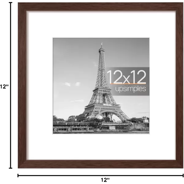 upsimples 8x10 Picture Frame Display Pictures 5x7 with Mat or 8x10 Without Mat Wall Hanging Photo Frame Red 1 PackBrown