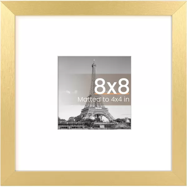 upsimples 8x10 Picture Frame Display Pictures 5x7 with Mat or 8x10 Without Mat Wall Hanging Photo Frame Red 1 PackGold