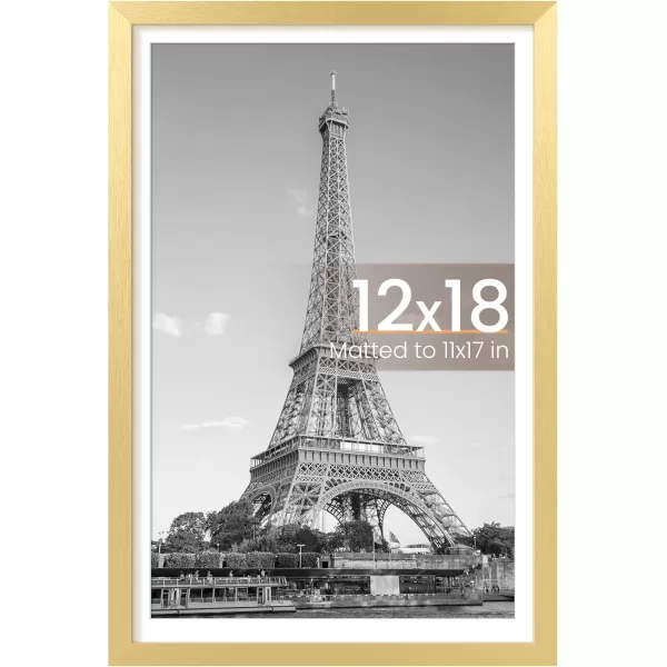 upsimples 8x10 Picture Frame Display Pictures 5x7 with Mat or 8x10 Without Mat Wall Hanging Photo Frame Red 1 PackGold