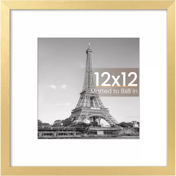 upsimples 8x10 Picture Frame Display Pictures 5x7 with Mat or 8x10 Without Mat Wall Hanging Photo Frame Red 1 PackGold
