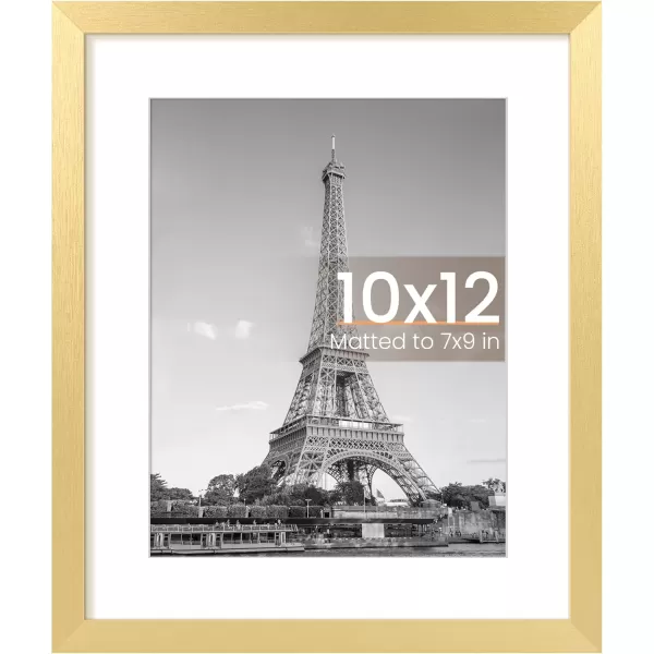 upsimples 8x10 Picture Frame Display Pictures 5x7 with Mat or 8x10 Without Mat Wall Hanging Photo Frame Red 1 PackGold