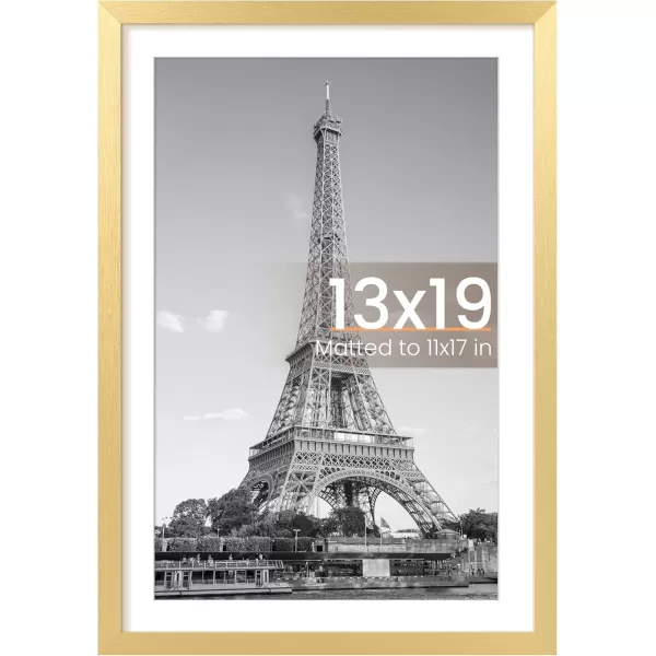 upsimples 8x10 Picture Frame Display Pictures 5x7 with Mat or 8x10 Without Mat Wall Hanging Photo Frame Red 1 PackGold