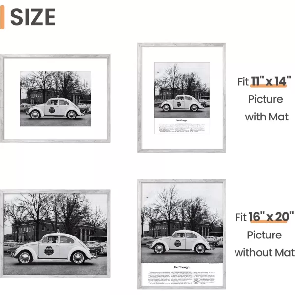 upsimples 8x10 Picture Frame Display Pictures 5x7 with Mat or 8x10 Without Mat Wall Hanging Photo Frame Red 1 PackGray