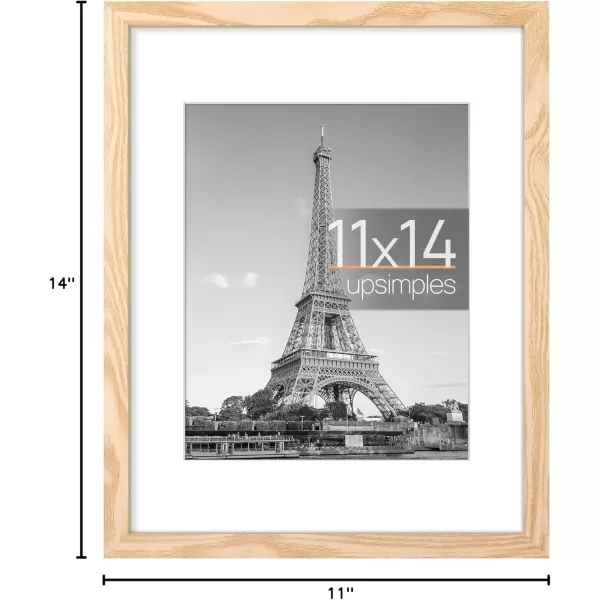 upsimples 8x10 Picture Frame Display Pictures 5x7 with Mat or 8x10 Without Mat Wall Hanging Photo Frame Red 1 PackNatural