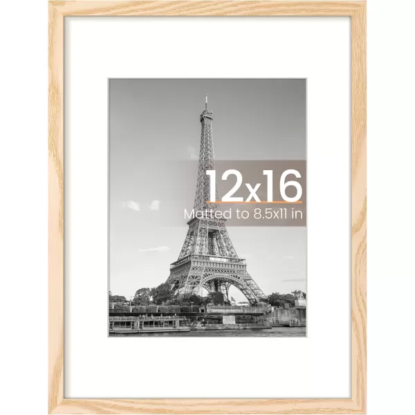 upsimples 8x10 Picture Frame Display Pictures 5x7 with Mat or 8x10 Without Mat Wall Hanging Photo Frame Red 1 PackNatural