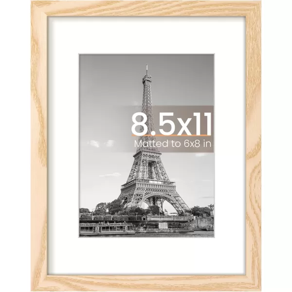 upsimples 8x10 Picture Frame Display Pictures 5x7 with Mat or 8x10 Without Mat Wall Hanging Photo Frame Red 1 PackNatural