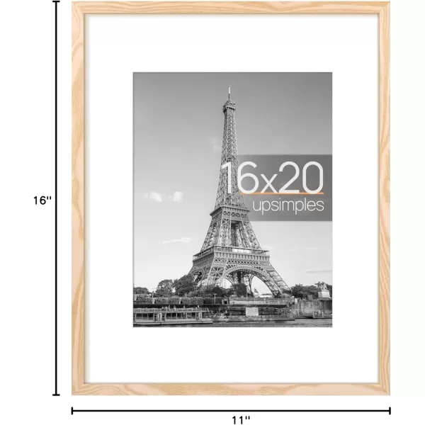 upsimples 8x10 Picture Frame Display Pictures 5x7 with Mat or 8x10 Without Mat Wall Hanging Photo Frame Red 1 PackNatural