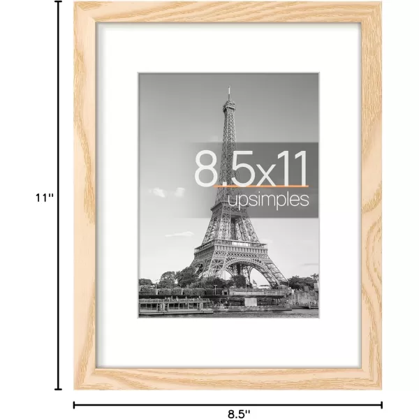 upsimples 8x10 Picture Frame Display Pictures 5x7 with Mat or 8x10 Without Mat Wall Hanging Photo Frame Red 1 PackNatural