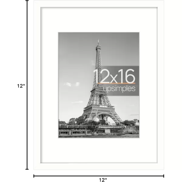 upsimples 8x10 Picture Frame Display Pictures 5x7 with Mat or 8x10 Without Mat Wall Hanging Photo Frame Red 1 PackWhite