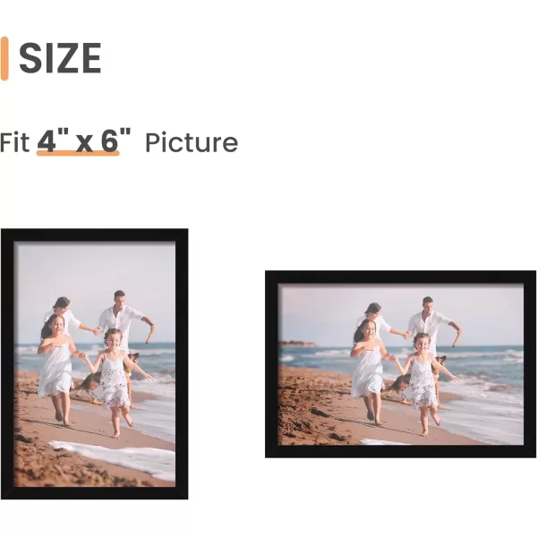 upsimples 8x10 Picture Frame Set of 3 Made of High Definition Glass for 8 x 10 Brown Frames Wall and Tabletop Display Thin Border Photo Frame for Home DcorBlack