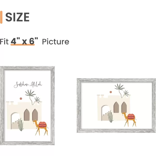 upsimples 8x10 Picture Frame Set of 3 Made of High Definition Glass for 8 x 10 Brown Frames Wall and Tabletop Display Thin Border Photo Frame for Home DcorGrey