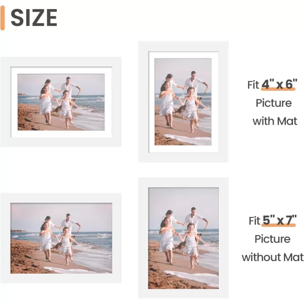 upsimples 11x14 Picture Frame Set of 3 Made of High Definition Glass for 8x10 with Mat or 11x14 Without Mat Wall and Tabletop Display Photo Frames BrownWhite