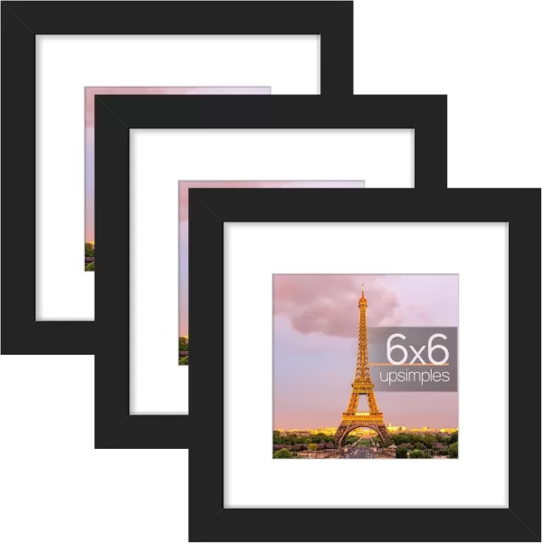 upsimples 11x14 Picture Frame Set of 3 Made of High Definition Glass for 8x10 with Mat or 11x14 Without Mat Wall and Tabletop Display Photo Frames BrownBlack