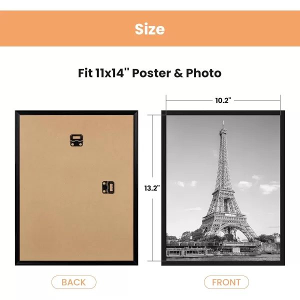 upsimples 18x24 Frame Natural 3 Pack Poster Frames 18 x 24 for Horizontal or Vertical Wall Mounting ScratchProof Wall Gallery Photo FrameBlack