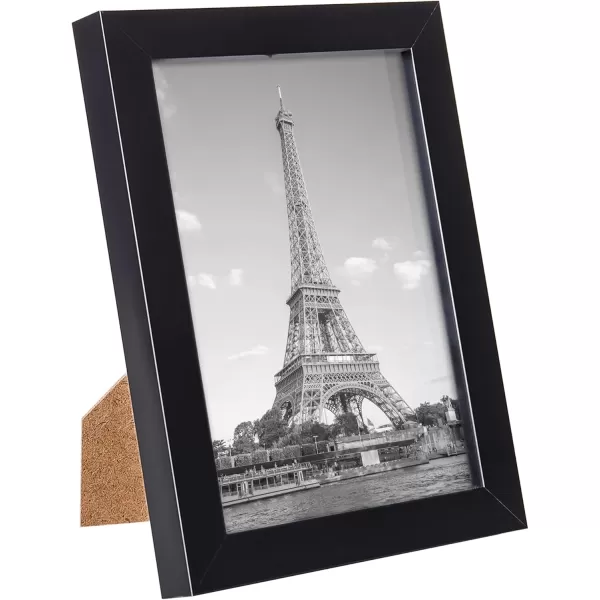 upsimples 5x7 Picture Frame with Real GlassBulk Photo Frames for Wall or Tabletop DisplaySet of 17WhiteBlack