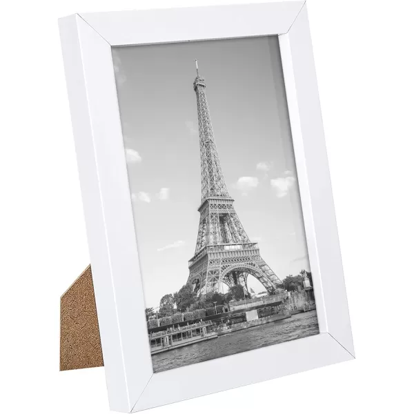 upsimples 5x7 Picture Frame with Real GlassBulk Photo Frames for Wall or Tabletop DisplaySet of 17WhiteWhite