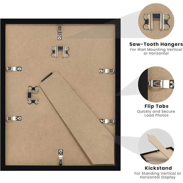 upsimples 85x11 Certificate Document Frame with Clear Plexiglass 1 Pack Diploma Frame BrownBlack