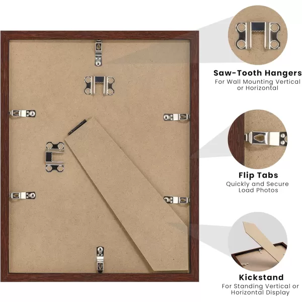 upsimples 85x11 Certificate Document Frame with Clear Plexiglass 1 Pack Diploma Frame BrownMahogany