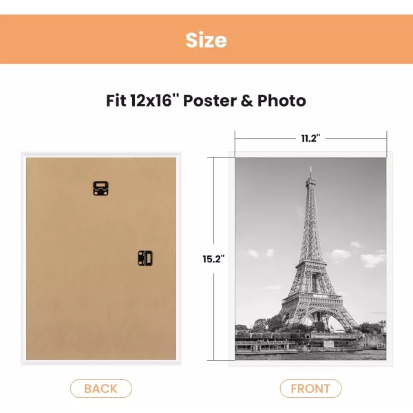 upsimples 20x28 Picture Frame Black 3 Pack Poster Frames 20 x 28 for Horizontal or Vertical Wall Mounting ScratchProof Wall Gallery Photo FrameWhite