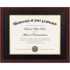 imageupsimples 11x14 Diploma Frame Certificate Degree Document Frame with High Definition Glass 85 x 11 with mat for Wall and Tabletop Black Double Mat 4 PackMahogany