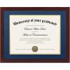 imageupsimples 11x14 Diploma Frame Certificate Degree Document Frame with High Definition Glass 85 x 11 with mat for Wall and Tabletop Black Double Mat 4 PackMahogany Blue