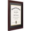 imageupsimples 11x14 Diploma Frame Certificate Degree Document Frame with High Definition Glass 85 x 11 with mat for Wall and Tabletop Black Double Mat 4 PackMahogany