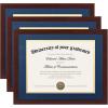 imageupsimples 11x14 Diploma Frame Certificate Degree Document Frame with High Definition Glass 85 x 11 with mat for Wall and Tabletop Black Double Mat 4 PackMahogany Blue