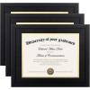 imageupsimples 11x14 Diploma Frame Certificate Degree Document Frame with High Definition Glass 85 x 11 with mat for Wall and Tabletop Black Double Mat 4 PackBlack