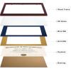 imageupsimples 11x14 Diploma Frame Certificate Degree Document Frame with High Definition Glass 85 x 11 with mat for Wall and Tabletop Black Double Mat 4 PackMahogany Blue