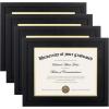 imageupsimples 11x14 Diploma Frame Certificate Degree Document Frame with High Definition Glass 85 x 11 with mat for Wall and Tabletop Black Double Mat 4 PackBlack