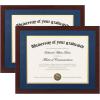 imageupsimples 11x14 Diploma Frame Certificate Degree Document Frame with High Definition Glass 85 x 11 with mat for Wall and Tabletop Black Double Mat 4 PackMahogany Blue
