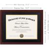 imageupsimples 11x14 Diploma Frame Certificate Degree Document Frame with High Definition Glass 85 x 11 with mat for Wall and Tabletop Black Double Mat 4 PackMahogany