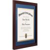 imageupsimples 11x14 Diploma Frame Certificate Degree Document Frame with High Definition Glass 85 x 11 with mat for Wall and Tabletop Black Double Mat 4 PackMahogany Blue