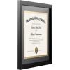 imageupsimples 11x14 Diploma Frame Certificate Degree Document Frame with High Definition Glass 85 x 11 with mat for Wall and Tabletop Black Double Mat 4 PackBlack