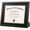 imageupsimples 11x14 Diploma Frame Certificate Degree Document Frame with High Definition Glass 85 x 11 with mat for Wall and Tabletop Black Double Mat 4 PackBlack