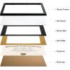 imageupsimples 11x14 Diploma Frame Certificate Degree Document Frame with High Definition Glass 85 x 11 with mat for Wall and Tabletop Black Double Mat 4 PackBlack