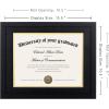 imageupsimples 11x14 Diploma Frame Certificate Degree Document Frame with High Definition Glass 85 x 11 with mat for Wall and Tabletop Black Double Mat 4 PackBlack