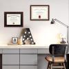 imageupsimples 11x14 Diploma Frame Certificate Degree Document Frame with High Definition Glass 85 x 11 with mat for Wall and Tabletop Black Double Mat 4 PackMahogany
