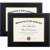 imageupsimples 11x14 Diploma Frame Certificate Degree Document Frame with High Definition Glass 85 x 11 with mat for Wall and Tabletop Black Double Mat 4 PackBlack
