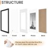imageupsimples 16x24 Picture Frame Set of 5 Display Pictures 14x20 with Mat or 16 x 24 Without Wall Gallery Poster Frames GoldBlack