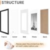 imageupsimples 16x24 Picture Frame Set of 5 Display Pictures 14x20 with Mat or 16 x 24 Without Wall Gallery Poster Frames GoldBlack