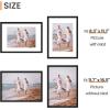 imageupsimples 16x24 Picture Frame Set of 5 Display Pictures 14x20 with Mat or 16 x 24 Without Wall Gallery Poster Frames GoldBlack