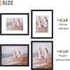 imageupsimples 16x24 Picture Frame Set of 5 Display Pictures 14x20 with Mat or 16 x 24 Without Wall Gallery Poster Frames GoldBlack