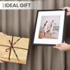 imageupsimples 16x24 Picture Frame Set of 5 Display Pictures 14x20 with Mat or 16 x 24 Without Wall Gallery Poster Frames GoldBlack