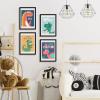 imageupsimples 16x24 Picture Frame Set of 5 Display Pictures 14x20 with Mat or 16 x 24 Without Wall Gallery Poster Frames GoldBlack