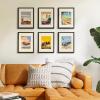 imageupsimples 16x24 Picture Frame Set of 5 Display Pictures 14x20 with Mat or 16 x 24 Without Wall Gallery Poster Frames GoldBlack
