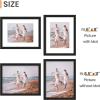 imageupsimples 16x24 Picture Frame Set of 5 Display Pictures 14x20 with Mat or 16 x 24 Without Wall Gallery Poster Frames GoldBlack