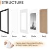 imageupsimples 16x24 Picture Frame Set of 5 Display Pictures 14x20 with Mat or 16 x 24 Without Wall Gallery Poster Frames GoldBlack