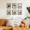 imageupsimples 16x24 Picture Frame Set of 5 Display Pictures 14x20 with Mat or 16 x 24 Without Wall Gallery Poster Frames GoldBlack
